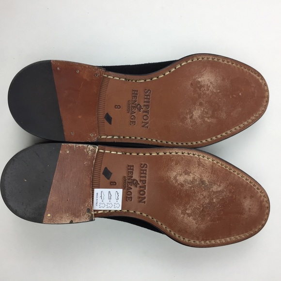 Shipton & Heneage Mens Black Suede Tassel Loafer 8 - Picture 6 of 8